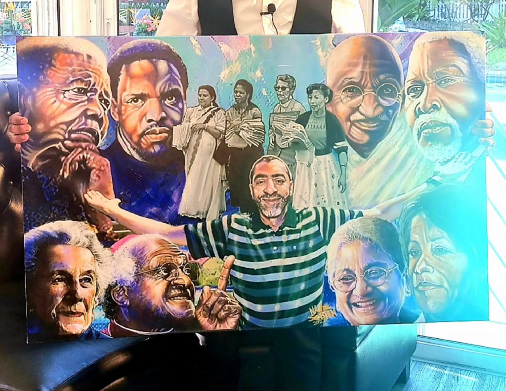 Gift of the Givers director honoured with painting which fetched R100k