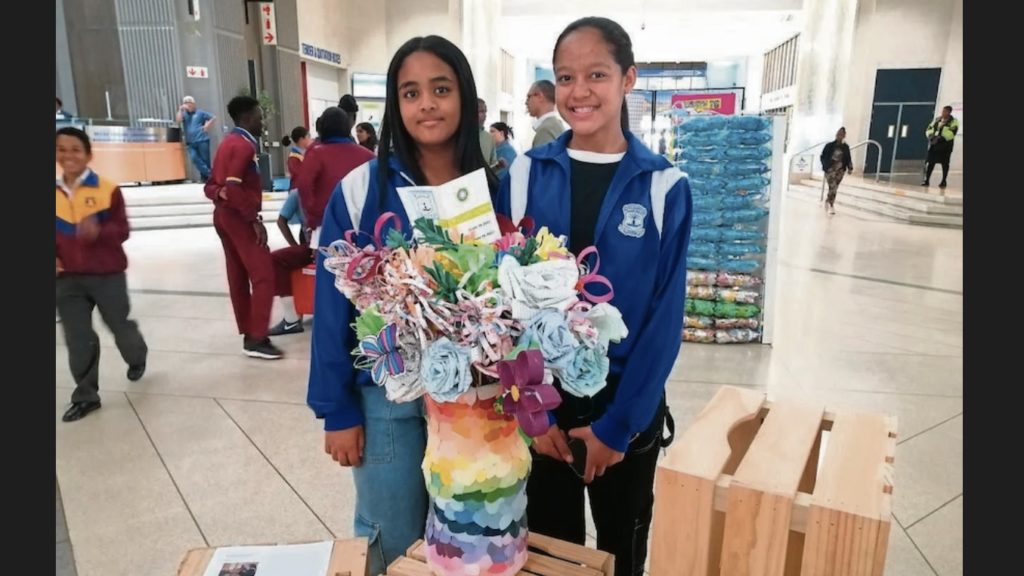 Learners create recycled artworks in "Waste to Art" exhibition