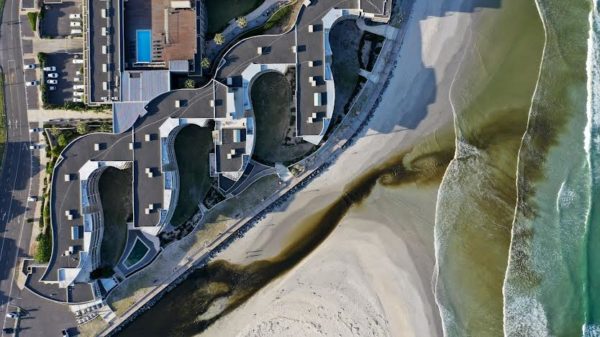 Black water seeping into the sea at Milnerton in 2019. Photo: Supplied