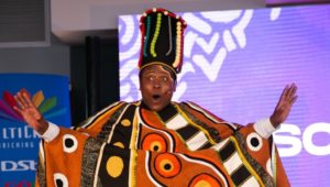 Performer Bandile Skweyiya at the Cape Town Carnival launch. Picture: Supplied