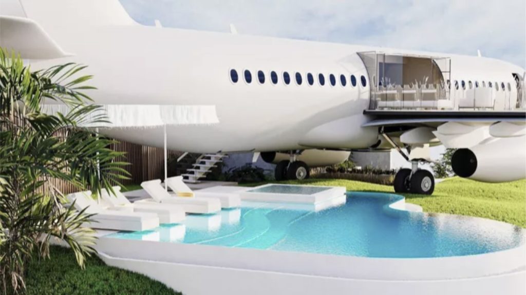 Boeing 737 transformed to an opulent private villa