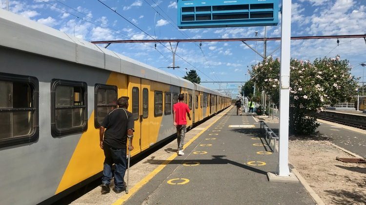 A train about to depart from Bellville station to Eerste River on Monday. Photo: Tariro Washinyira