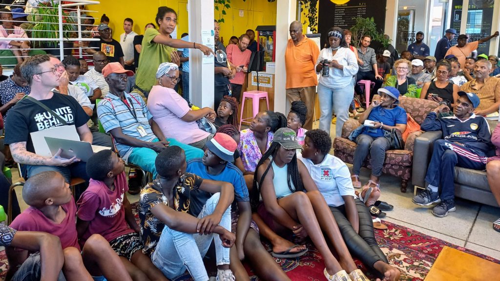 Civil society groups met at Bertha House in Salt River on Wednesday to discuss challenges during loadshedding and how the power crisis could be resolved. Photo: Marecia Damons