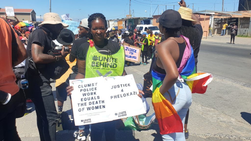 Phumeza Ndlwana (above), the sister of Phelokazi Mqathanya, along with other family members and activists from Khayelitsha have participated in a number of protests, demanding justice for her murder. Archive photo: Mary-Anne Gontsana