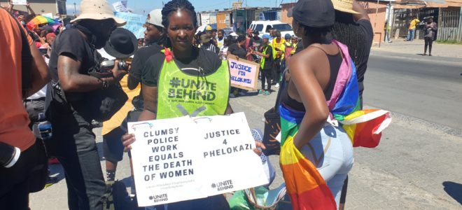 Phumeza Ndlwana (above), the sister of Phelokazi Mqathanya, along with other family members and activists from Khayelitsha have participated in a number of protests, demanding justice for her murder. Archive photo: Mary-Anne Gontsana
