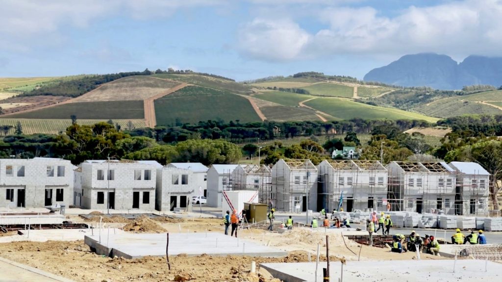 Work continues on the City’s Sir Lowry Pass Village housing project