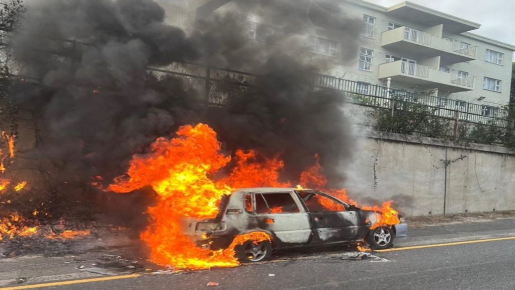 Vehicle alight on N2 inbound causes delays in morning traffic