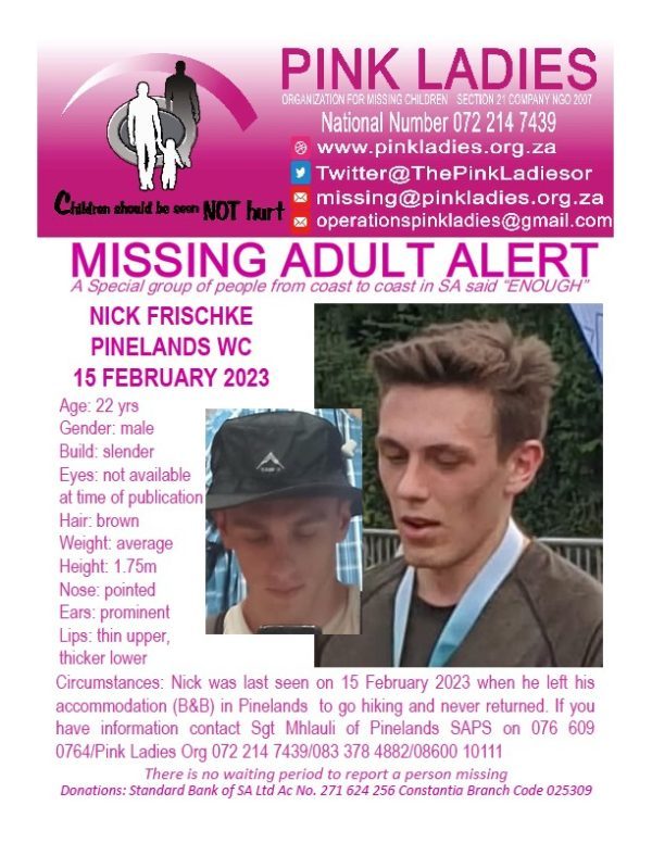 Picture: Missing Minors The Pink Ladies Organisation / Facebook