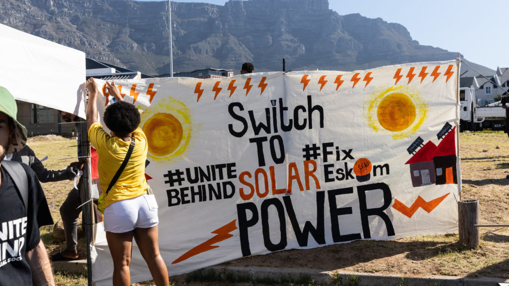 “A state of destruction”: Activists gather at SONA to demand an end to rolling blackouts