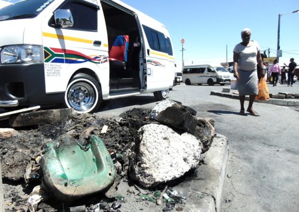 Last week, taxis blocked some of the main roads in Mfuleni.