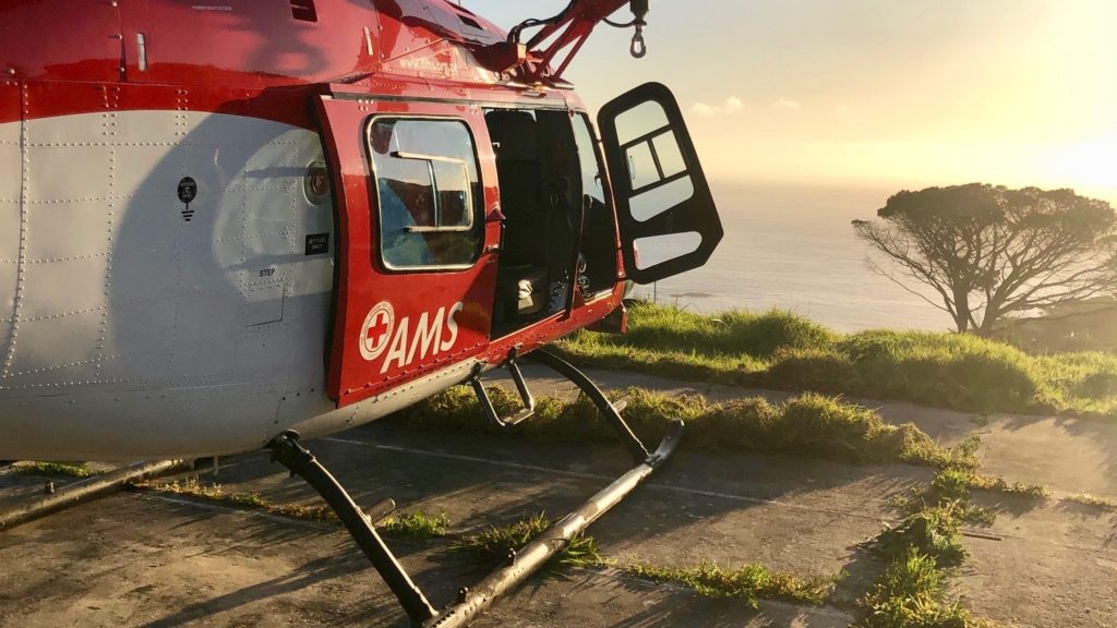 WSAR shares footage of an AMS helicopter collecting a rescuer