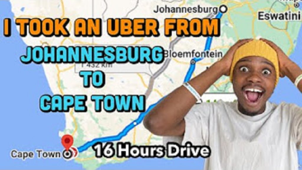 Watch: Comedian films Uber trip from Jozi to Cape Town in hilarious video