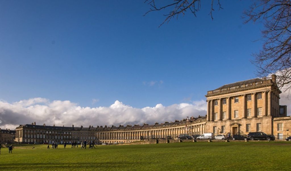 Pranksters mowed a giant penis outline onto the grounds of the Royal Crescent