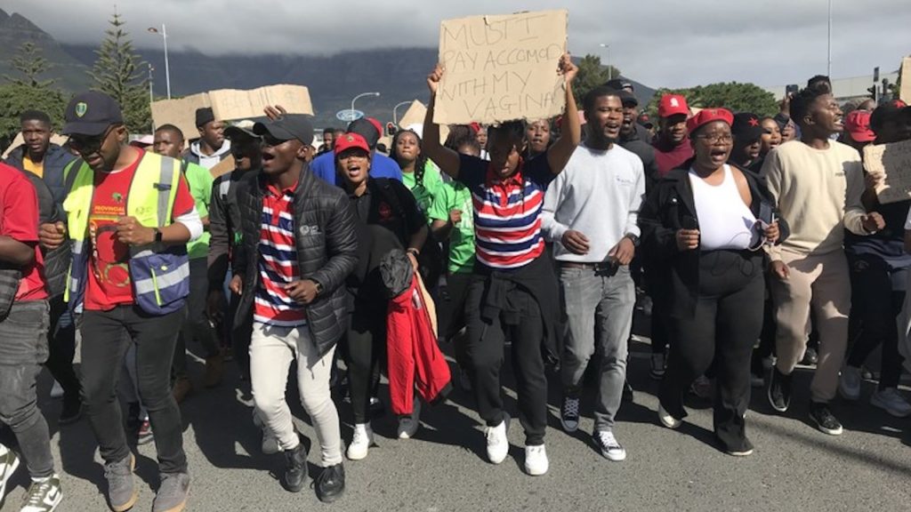 About 100 students march to NSFAS over funding troubles