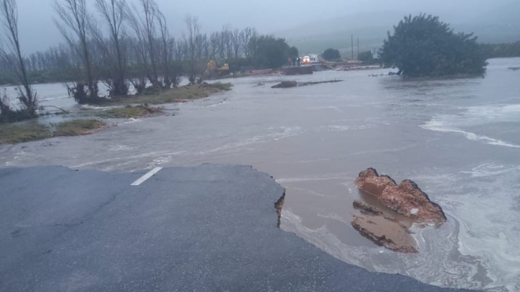 Citrusdal on lockdown after access road washes away during heavy rainfall