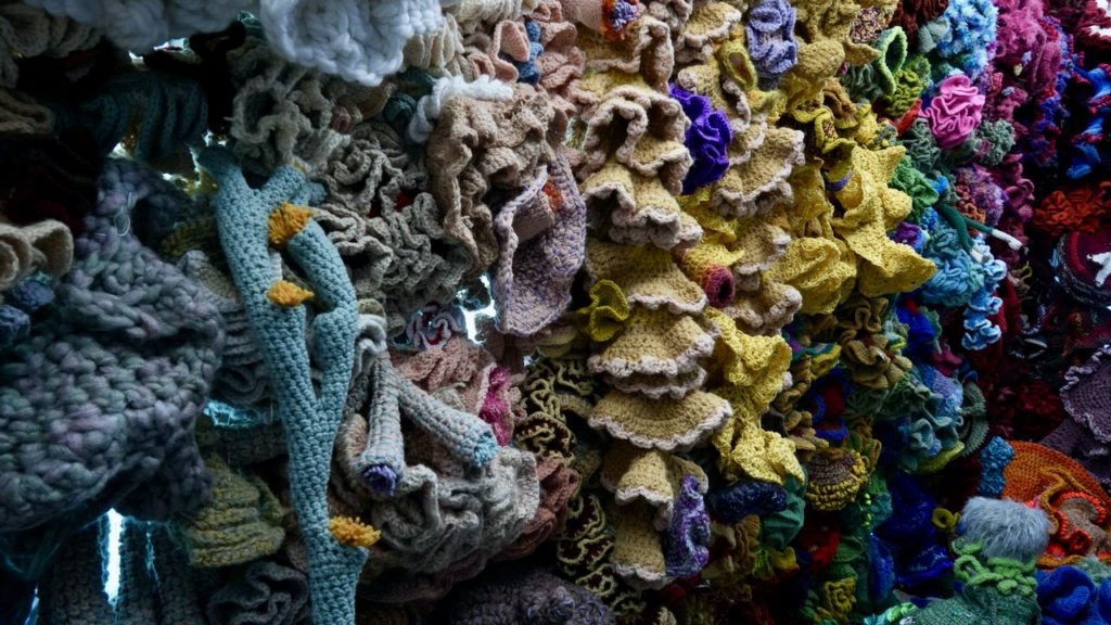 Two Oceans Aquarium unveils crochet coral reef installation