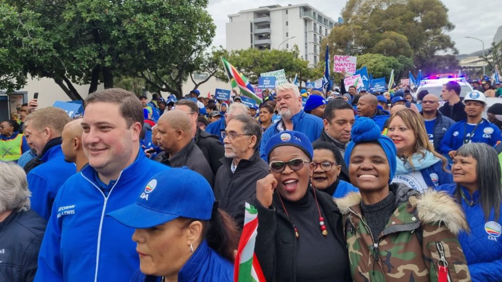 Capetonians march to Parliament to protest new race quota law