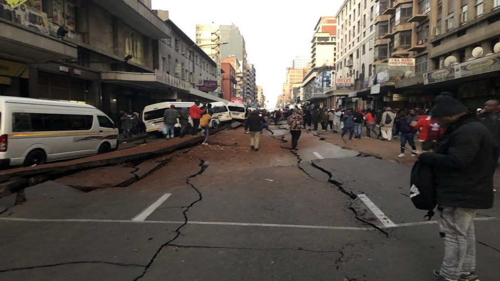 Breaking: Underground gas explosion in Johannesburg central