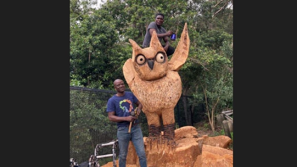 Artistic revival: Right Mukore's Rhodes Drive stump sculpture