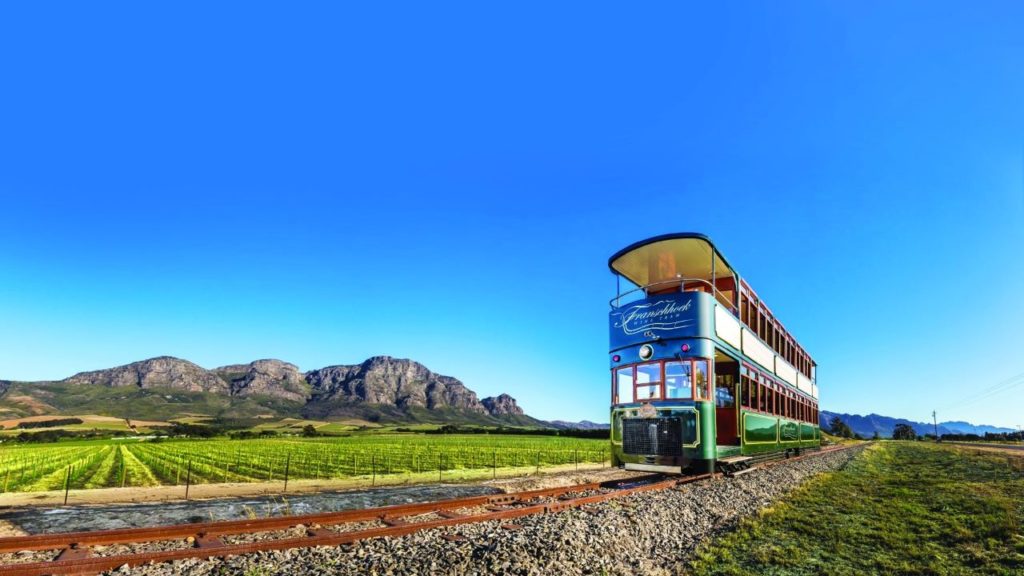 Exploring Franschhoek Valley on board the charming Wine Tram