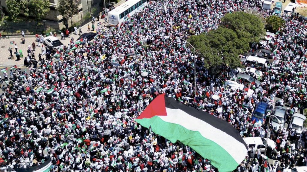 Thousands gather in Cape Town to march for Palestine