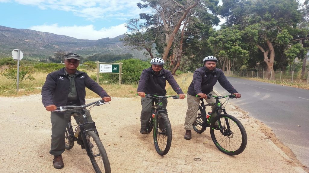 Table Mountain rangers gifted bicycles in support of conservation efforts