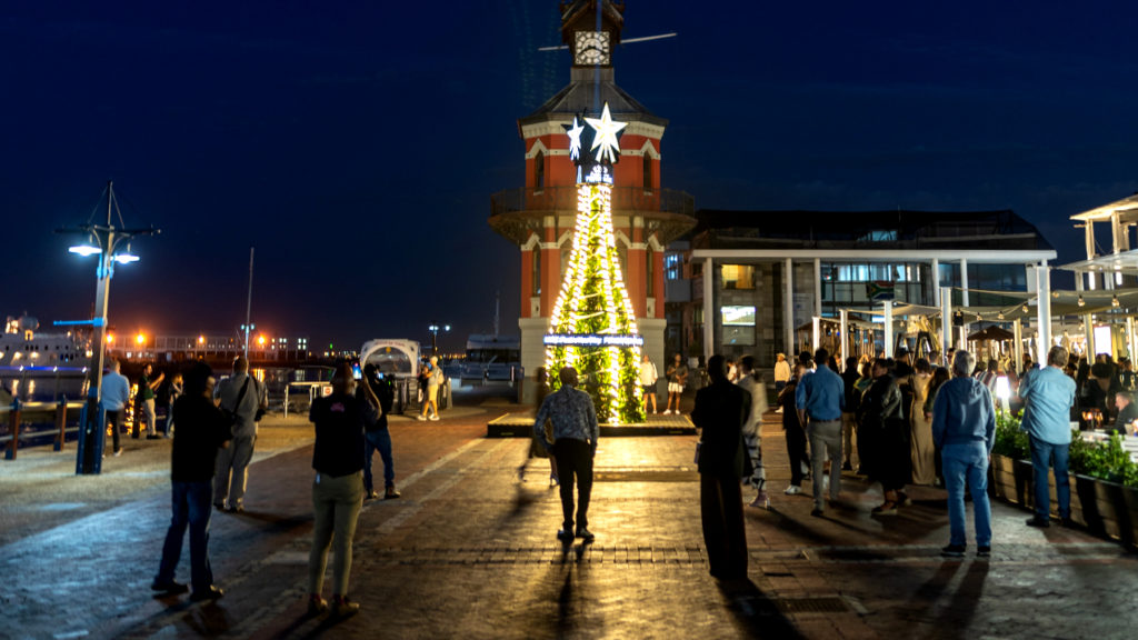 The Pongrácz Christmas tree illuminates the V&A Waterfront's Silo District