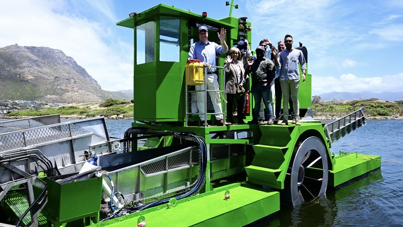 The City delivers a specialised weed harvester to the Zandvlei Estuary