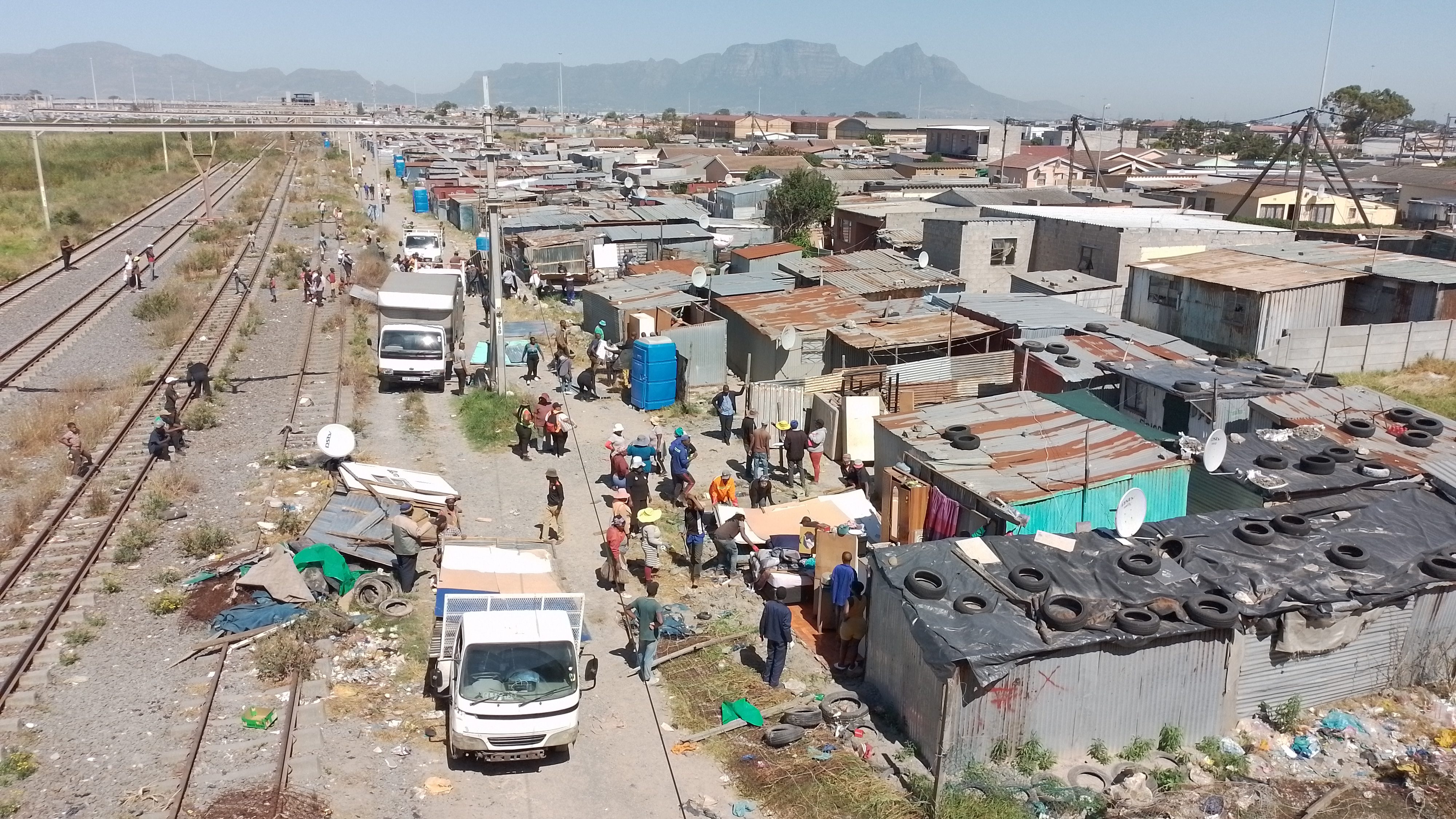 Metrorail shack dwellers moved, but to a place without toilets or water