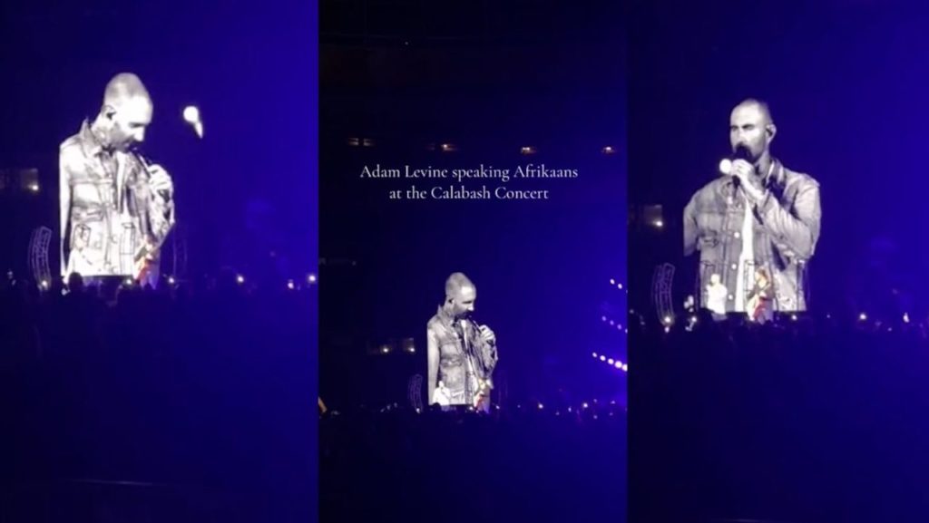 Watch: Maroon 5's Adam Levine compliments crowd in Afrikaans